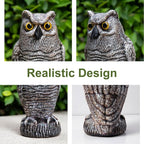 OFFO Bird Scare Devices Plastic Owl Scarecrow for Halloween Decorations Outdoor Garden, Yard, Pool Decoration, 8.3 in Height, Brown