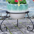 7.5" H Short Multi-Purpose Metal Bird Bath Stand Flower Pot Stand Plant Stand, Suitable for Home Garden Indoor and Outdoor Bird Bath Stands.