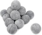 Skyflame Ceramic Balls, Set of 15 Round Fire Stones Set for Indoor and Outdoor Fire Pits or Fireplaces Accessory, 3 Inch, Gray