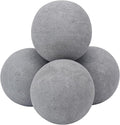 Skyflame 6-inch Ceramic Balls, 4 Pack Gray Round Fire Stones for Natural/Propane Indoor/Outdoor Fire Pits/Fireplaces/Fire Bowls Accessory