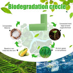 Compost Bags, 8 Gallons, 30Liter, Extra Thick 0.87 Mils, Biodegradable Food scrap waste bags with US BPI ASTM D6400 and Europe OK Compost Home Certified