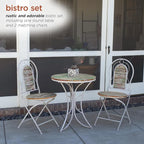 Alpine Corporation Green Weathered Wood Bistro Set, 3-Piece
