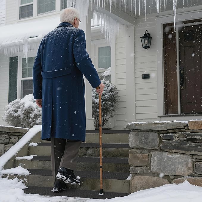 Heated Snow Melting Mat for Outdoor Stairs, Non-Slip (10in x 30in)