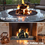 Skyflame 2-Inch Ceramic Fireplace Balls, 25PCS Round Fire Pit Balls for Indoor and Outdoor Fire Bowl Fireplace DIY Accessory, Black