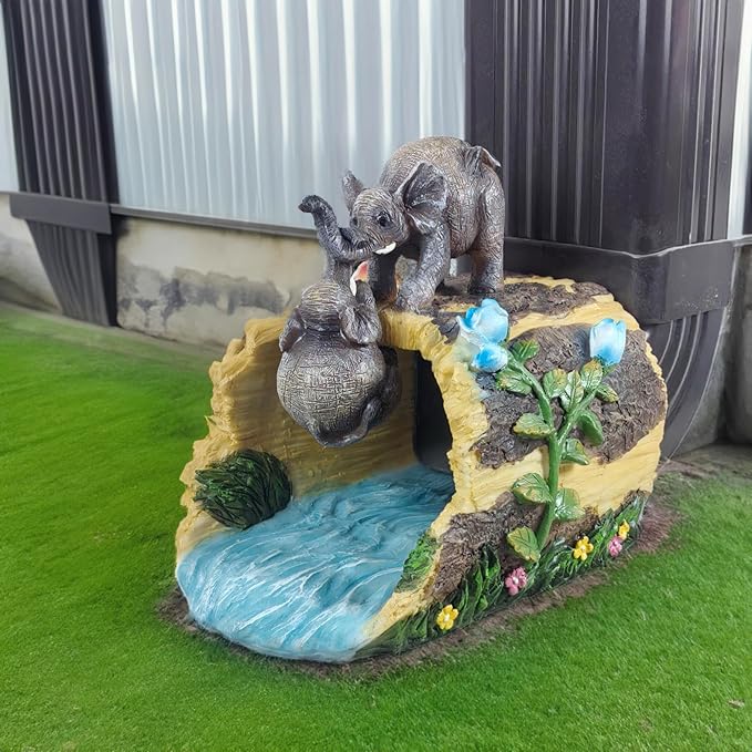 coolboy Elephant Decor Statue Gutter Downspout Extension Decorative,Garden Animal Statue Outdoor Decor,3"×4" Rain Gutter Downspout Splash Block,Rain Downspout Diverter