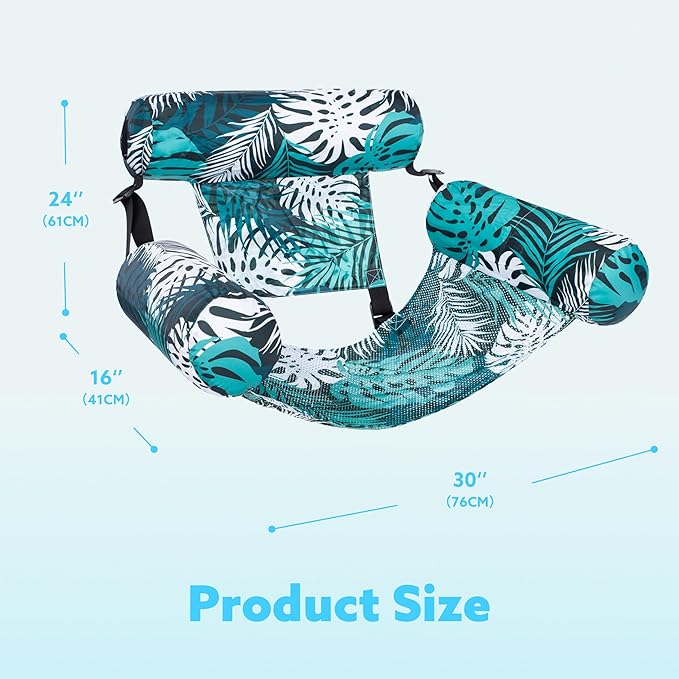 SLOOSH Inflatable Pool Floats Adult,2 Packs Floating Lounge Chairs,Blow up Pool Noodles for Adult Heavy Duty,Floating Chair for Party Summer Water Beach Lake Fun