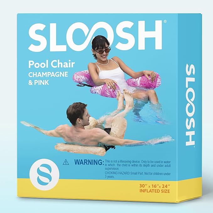 SLOOSH Inflatable Pool Floats Adult,2 Packs Floating Lounge Chairs,Blow up Pool Noodles for Adult Heavy Duty,Floating Chair for Party Summer Water Beach Lake Fun