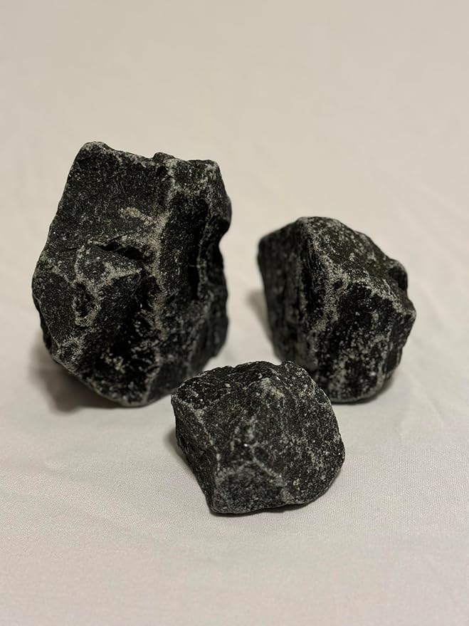 Loyly Sauna Rocks, 25 LB Box, Igneous Basalt Steam Sauna Stones, Dark Gray (25, Pounds)