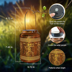 Solar Halloween Decorations Outdoor Lantern , Birthday Gifts for Women, Solar Lights Outdoor Waterproof LED Decorative Garden for Lawn, Landscape, Patio, Porch Hanging Lantern for Ladies, Mom, Grandma