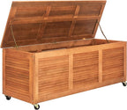 SAFAVIEH PAT7038A Outdoor Collection Elina Teak 47.2" Cushion Deck Box