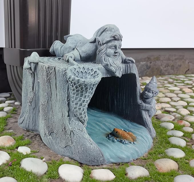 coolboy Gutter Downspout Extension Gnome Statues Garden Decoration,Animal Resin Statue Outdoor Decor,Gutter Extension Decorative,Downspout Diverter,3"×4" Downspout Extender Diverter Splash Block
