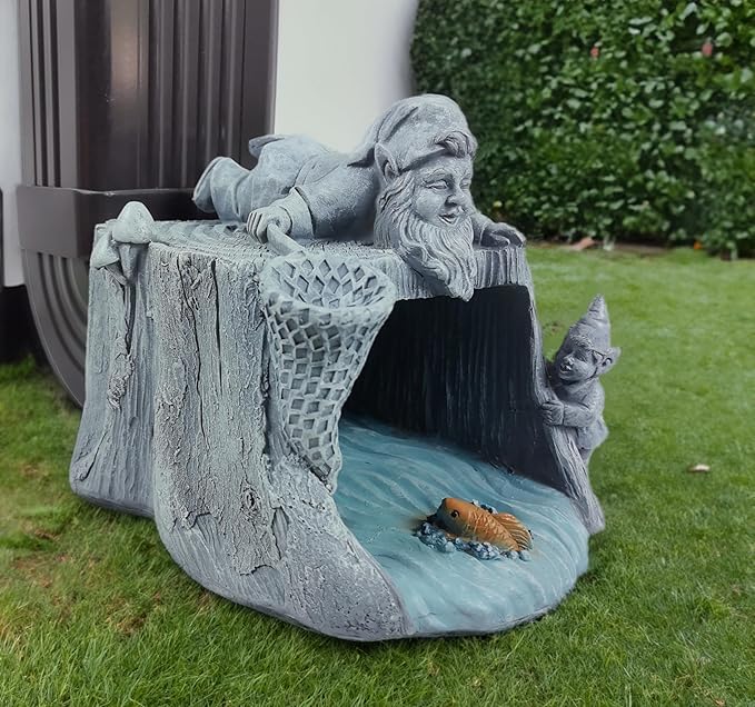 coolboy Gutter Downspout Extension Gnome Statues Garden Decoration,Animal Resin Statue Outdoor Decor,Gutter Extension Decorative,Downspout Diverter,3"×4" Downspout Extender Diverter Splash Block