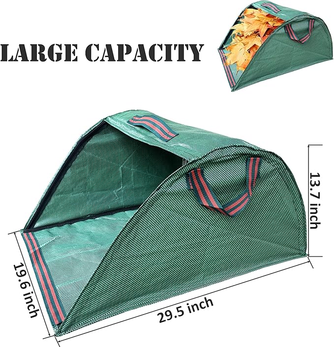 30 Gallon Heavy Duty Brown Paper Lawn Leaf Bags with Leaf Collector Leaf Loader 2-Ply Heavy Duty Large Kraft Paper Bags (10 Count) | Tear Resistant Yard Waste Bag for Home and Garden