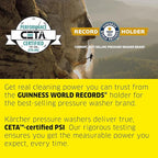 Kärcher Pressure Washer K1700 Cube, CETA Certified, 3 Spray Nozzles, Detergent Tank, for Cars, Driveways, Siding, Patios, 1.2 GPM