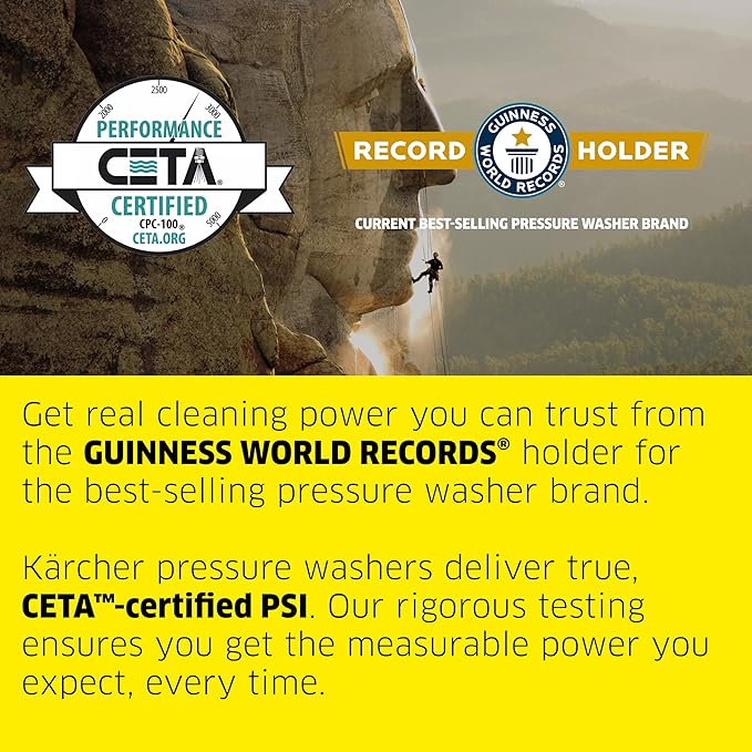 Kärcher Pressure Washer K1800PS Cube, CETA Certified, 3 Spray Nozzles, Detergent Tank, for Cars, Driveways, Siding, Patios, 1.2 max. GPM