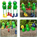 Cute Frog Garden Decor, Sitting Frog Garden Statue Outdoor, 6.2inch Frogs Statues Resin for Yard Patio Garden Office Tabletop Bookshelf Decor