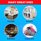 Veska 55-60 Gallon Trash Bags, Large Clear Garbage Bags,150 Bags Bulk Can Liners Perfect for Office, Waste, and Storage Use, Recycling, Yard Waste, and Leaf Collection, Rollaway Bin Liners