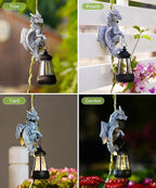 Nacome Dragon Outdoor Statues for Garden: Outside Hanging Climbing Sculptures with Lantern Decor for Yard Art Porch Balcony - Birthday Gifts for Grandma Mom Women