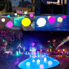 LOFTEK Floating Pool Light - 16-inch Large Ball Lamp with Remote - 3 Modes & 16 RGB Colorful - Waterproof & Rechargeable Globe Floor Lamp for Pool Party, Gaming Room, Garden, 1-Pack