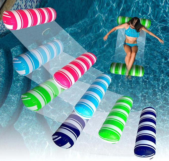 Inflatable Pool Floats Adult Size Water Hammock,Floats for Swimming Pool,4-in-1 Multi-Purpose Pool Floating Toys,Pool Rafts Lounge Chairs Floaties,for Adults Vacation Fun and Rest