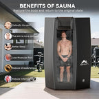 Merapi Premium Portable Inflatable Sauna - Professional Brushed PVC (44.97lbs), Sets Up in 3 Mins, More Portable Than Wood Saunas/More Durable Than Oxford Fabric, for Home SPA/Gym/Travel