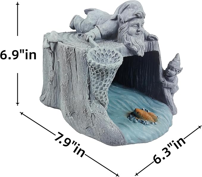 coolboy Gutter Downspout Extension Gnome Statues Garden Decoration,Animal Resin Statue Outdoor Decor,Gutter Extension Decorative,Downspout Diverter,3"×4" Downspout Extender Diverter Splash Block