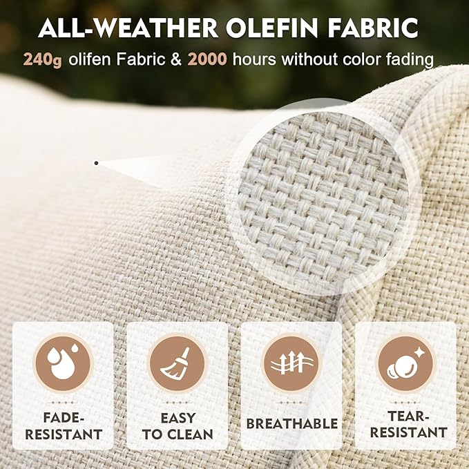 MEISSALIVVE Outdoor Patio Furniture Set with 43" Fire Pit Table, 9 Pieces Wicker Patio Conversation Set with Swivel Chairs, Outdoor Patio Set for Lawn Backyard Porch (Brown)