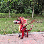 Decorative Fiery Red Dragon Figurine, Vasuki The Dragon Statue, Design Tales of legendia Flying Dragon Statue, The Dragon of Mythical Castle Garden Statue