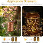 Hummingbird Lantern Solar Outdoor, Birthday Gifts for Women, Mom, Grandma Solar Light Outdoor Waterproof LED Decorative Garden for Lawn, Landscape, Patio, Porch Hanging Lantern for Christmas Decor