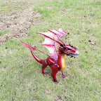 Decorative Fiery Red Dragon Figurine, Vasuki The Dragon Statue, Design Tales of legendia Flying Dragon Statue, The Dragon of Mythical Castle Garden Statue