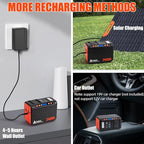 Takki 88.8Wh Portable Power Station Lithium Battery Solar Generator Power Bank with 110V AC Outlet Battery Backup for Camping Home Use Emergency(Solar Panel Optional)