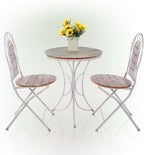 Alpine Corporation Green Weathered Wood Bistro Set, 3-Piece