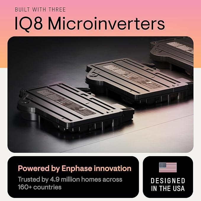 Enphase IQ PowerPack 1500 Portable Power Station, 1500 W LFP Battery, 75-Min Fast AC Recharge, UL-Certified Solar Generator for Home Backup, Camping, RV, Emergency, 4G, Wi-Fi, Power Outage Essentials