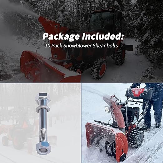 (10Pcs) 70060-01337 Shear Bolts 5/16" x 2-1/2" Compatible with Snowblower B2781