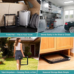 Trash Bag Holder Stand, Heavy Duty Foldable Metal Garbage Bag Frame Fits 30-50 Gallon, Portable Yard Leaf Bag Holder for Lawn Cleanup, Camping, Weeding, Parties