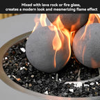 Skyflame 6-inch Ceramic Balls, 4 Pack Gray Round Fire Stones for Natural/Propane Indoor/Outdoor Fire Pits/Fireplaces/Fire Bowls Accessory