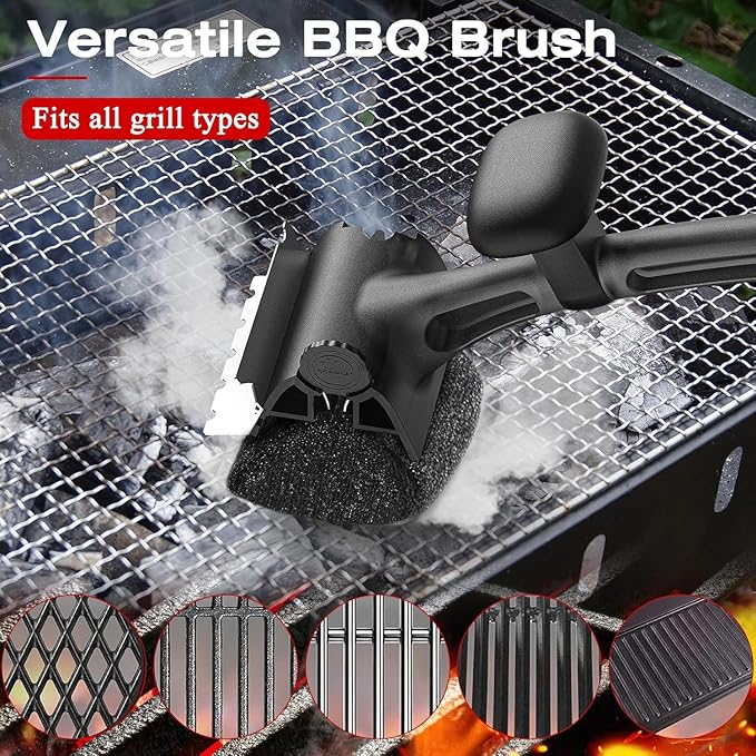 2 Pack Replaceable Cleaning Head, Grill Brush Bristle Free