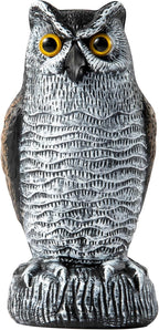 OFFO Bird Scare Devices Plastic Owl Scarecrow for Halloween Decorations Outdoor Garden, Yard, Pool Decoration, 8.3 in Height, Brown and White