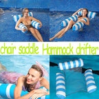 Water Hammock Lounger - Pool Float Lounger for Adults Inflatable Swimming Pool Hammock Floaties Multi-Purpose Pool Floating Lounge Bed for Summer Outdoor Pool