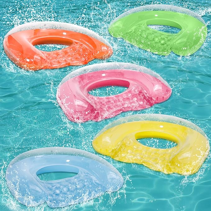 5 Pack Pool Floats Adult, PuppyuWill Minimalist Design Pool Chair Float, 46"X36" Mood-Boosting Colors, Drifter, Chair, Hammock 3-in-1 Inflatable Pool Toys for Pool Party, Lake, River, Sea, Outdoor