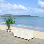 SAFAVIEH Outdoor Elina White Cushion Storage Box