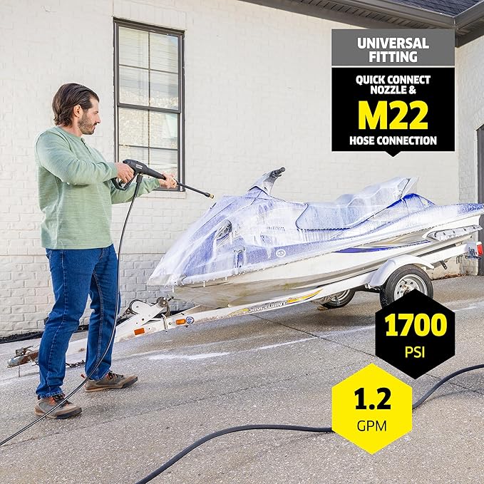 Kärcher Pressure Washer K1700 Cube, CETA Certified, 3 Spray Nozzles, Detergent Tank, for Cars, Driveways, Siding, Patios, 1.2 GPM