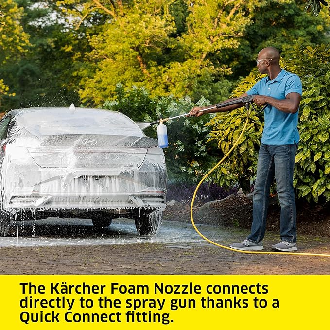 Kärcher Foam Cannon for Electric Pressure Washers up to 4000 PSI - Quick-Connect Fitting - Great for Vehicle and Car Wash