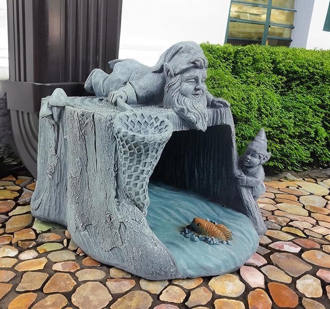 coolboy Gutter Downspout Extension Gnome Statues Garden Decoration,Animal Resin Statue Outdoor Decor,Gutter Extension Decorative,Downspout Diverter,3"×4" Downspout Extender Diverter Splash Block