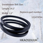 (1/2" X 34-1/2") 532419744 Snow Blower Traction Drive Belt for Husqvarna AYP 179092 419744 532179092 532416954 532416954 SnowBlower