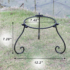 7.5" H Short Multi-Purpose Metal Bird Bath Stand Flower Pot Stand Plant Stand, Suitable for Home Garden Indoor and Outdoor Bird Bath Stands.