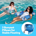 SLOOSH Inflatable Pool Floats Adult,2 Packs Floating Lounge Chairs,Blow up Pool Noodles for Adult Heavy Duty,Floating Chair for Party Summer Water Beach Lake Fun