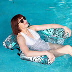 SLOOSH Inflatable Pool Floats Adult,2 Packs Floating Lounge Chairs,Blow up Pool Noodles for Adult Heavy Duty,Floating Chair for Party Summer Water Beach Lake Fun