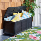 SAFAVIEH Outdoor Collection Elina Black 47-inch Long Cushion Box