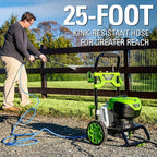 Greenworks 2300 PSI TruBrushless (2.3 GPM) Electric Pressure Washer, 25’ Hose, Quick Connect Wand, 15, 24, 40 Degree Soap and Turbo Nozzle